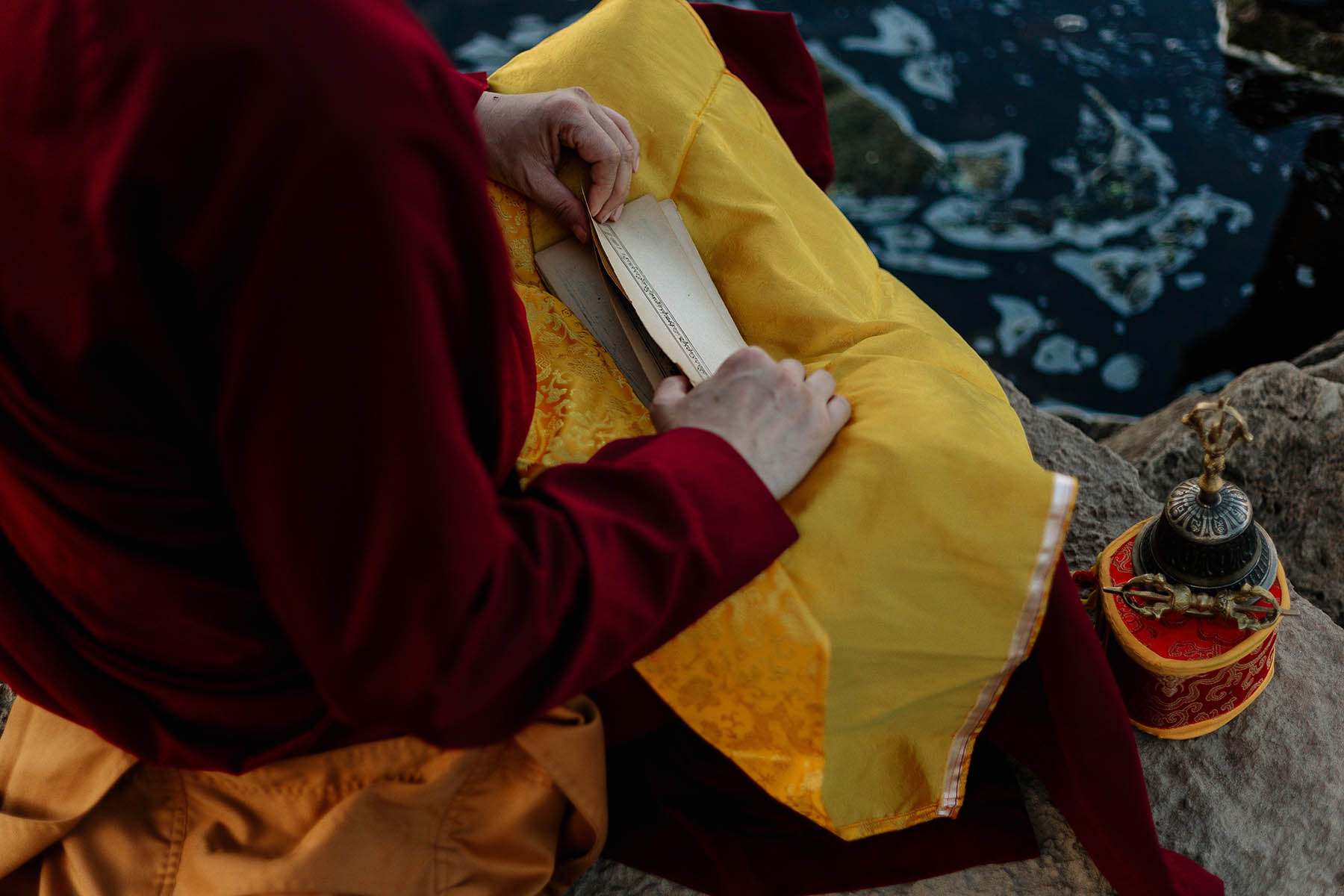a Buddhist monk and written prayers